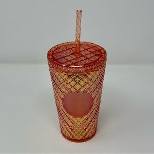 RARE Starbucks 2021 Rose Gold | Orange | Studded Jeweled 16 oz Tumbler *NEW*